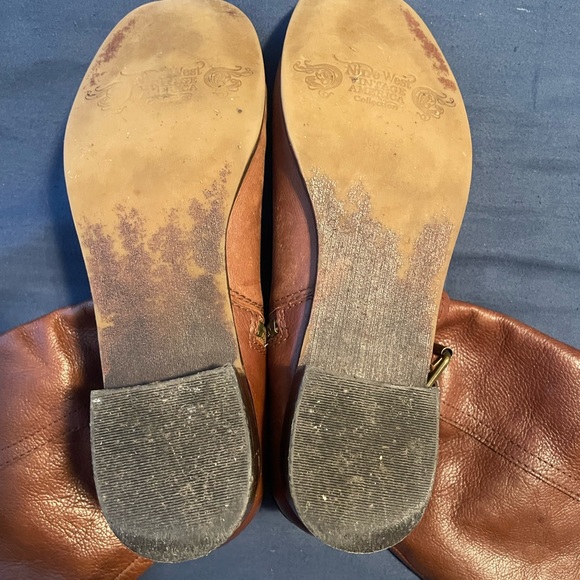 Nine West American Heritage Collection Sassy Fran Cognac Brown Riding Boots 8 - Picture 4 of 4